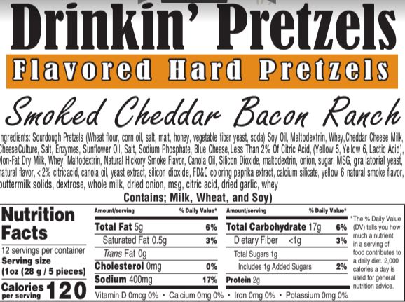 Drinkin' Pretzel - Smoked Cheddar Bacon Ranch