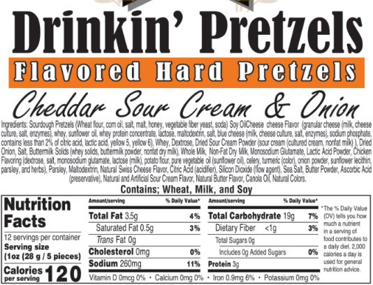Drinkin' Pretzel™ - Cheddar Sour Cream & Onion