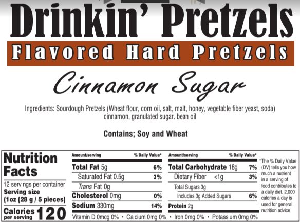 Drinkin' Pretzel™ - Cinnamon & Sugar