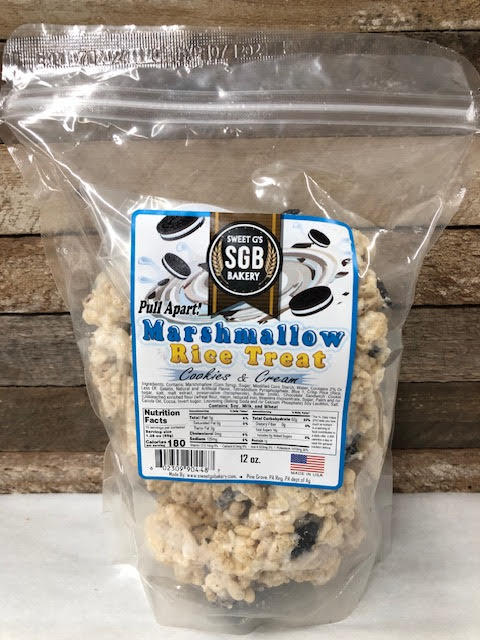 Marshmallow Cookies and Cream Crispy Pull Apart Treats