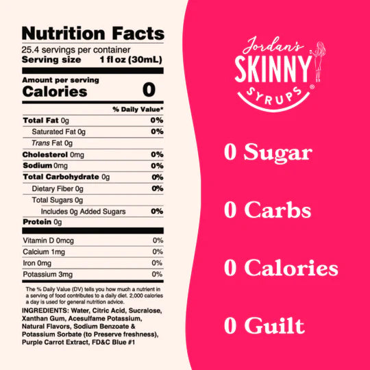 Skinny Syrup Dragon Fruit Acai Water Flavor