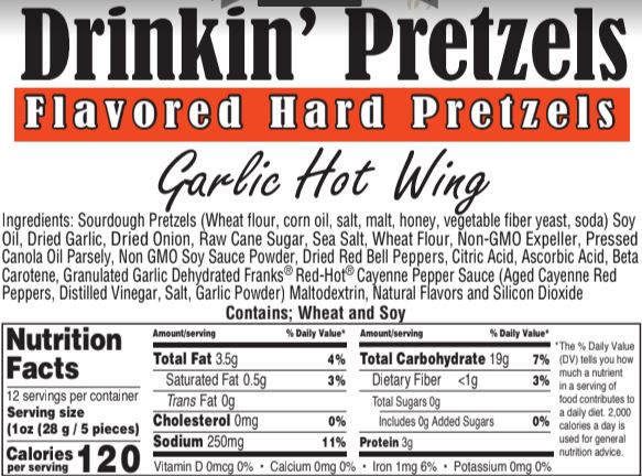 Drinkin' Pretzel - Garlic Hot Wing