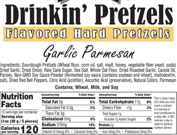 Drinkin' Pretzel™ - Garlic Parmesan