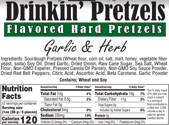 Drinkin' Pretzel™ - Garlic & Herb