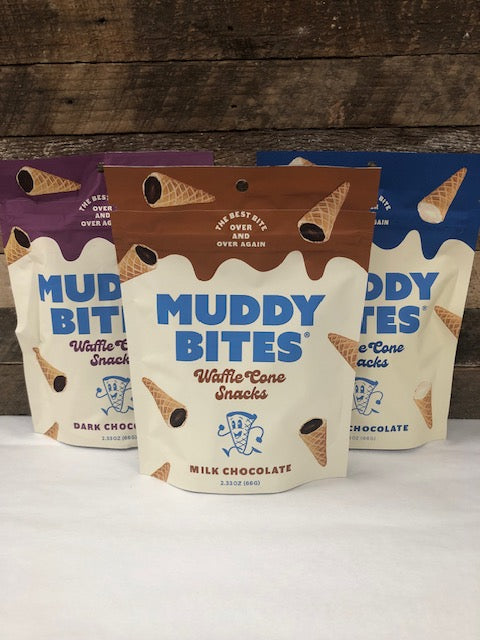 Muddy Bites Milk Chocolate Waffle Cone Snacks, 2.33 oz