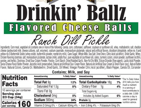 Drinkin' Ballz Ranch Dill Pickle