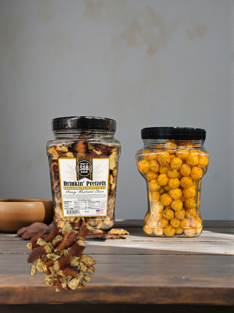 Wholesale - Canisters of Flavored Sourdough Pretzels & Cheese Balls - CASES