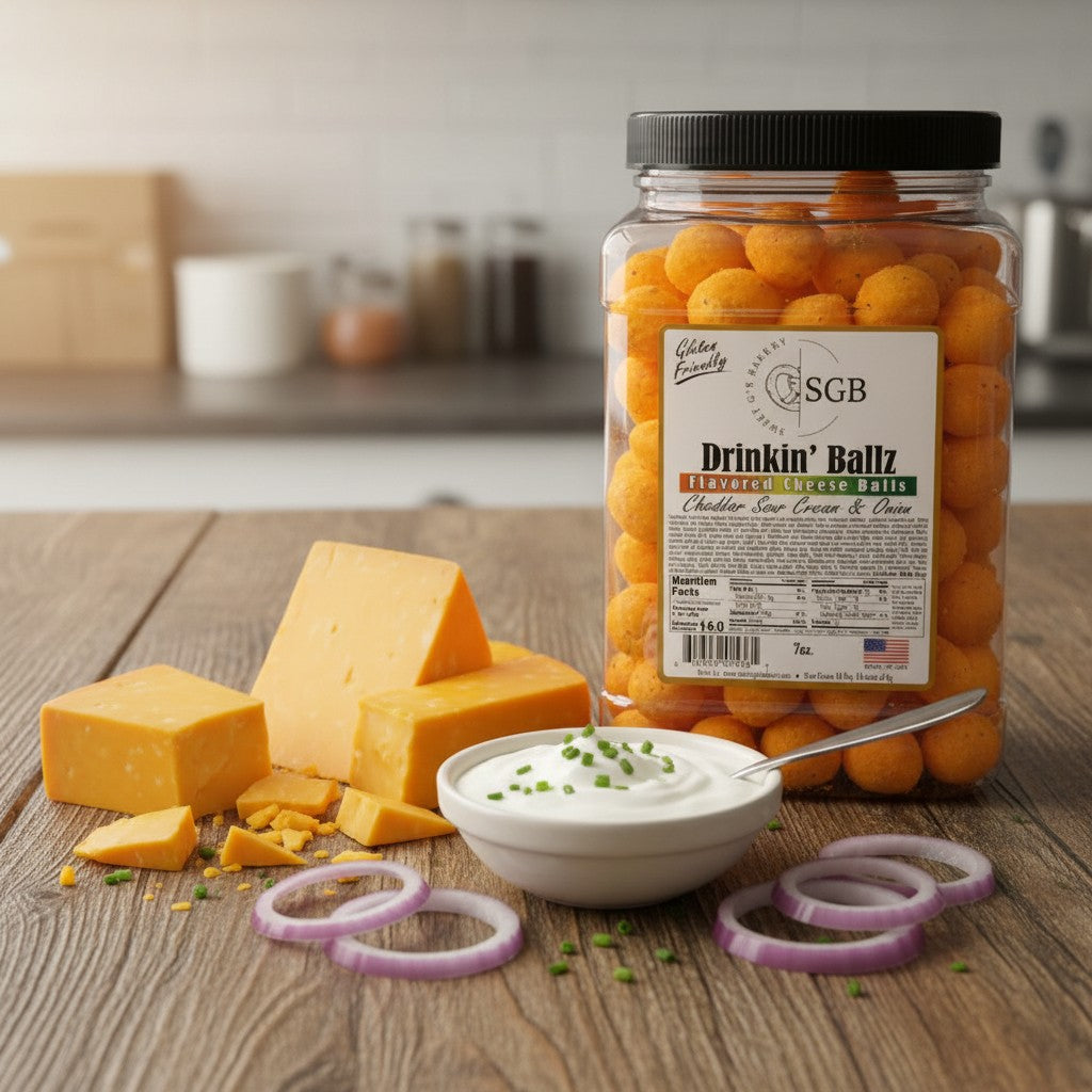 Wholesale - Canisters of Flavored Sourdough Pretzels & Cheese Balls