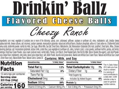 Drinkin' Ballz Cheezy Ranch