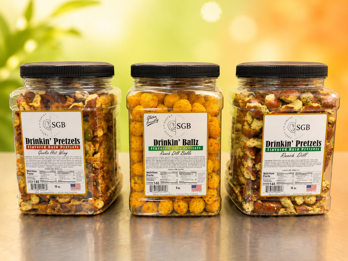 Wholesale - Canisters of Flavored Sourdough Pretzels & Cheese Balls