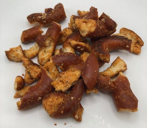 Garlic Hot Wing Flavored Hard Pretzels