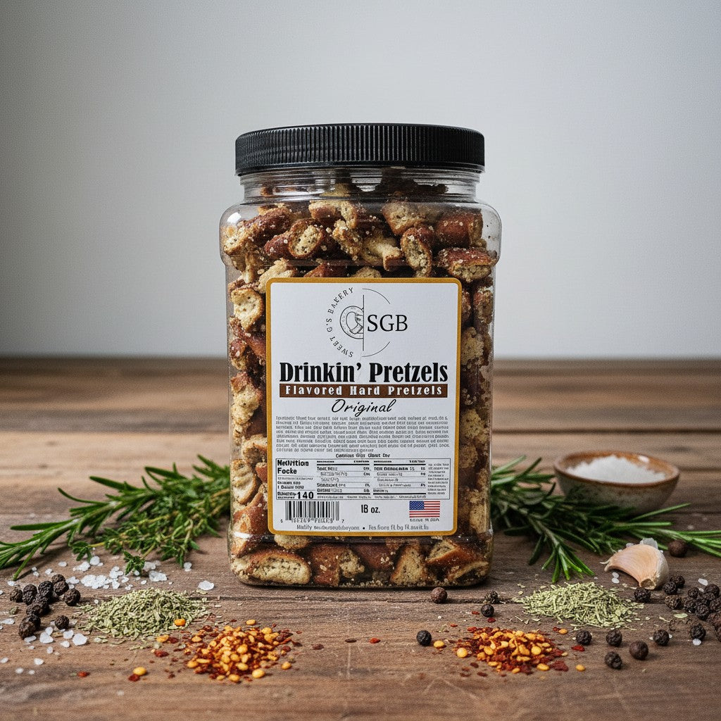 Wholesale - Canisters of Flavored Sourdough Pretzels & Cheese Balls
