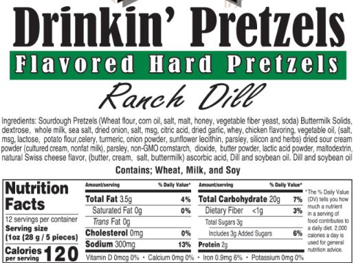 Flavored Hard Pretzels Ranch Dill