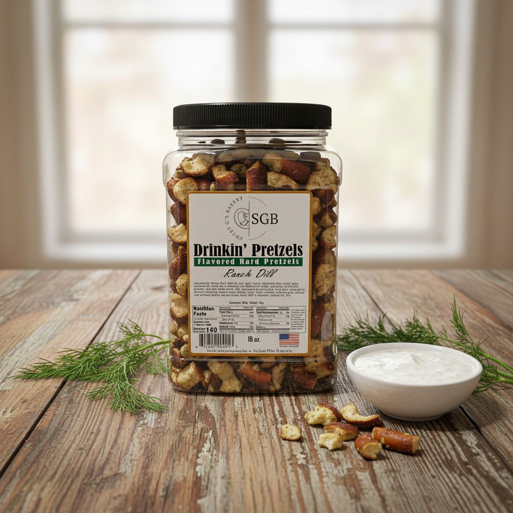 Wholesale - Canisters of Flavored Sourdough Pretzels & Cheese Balls