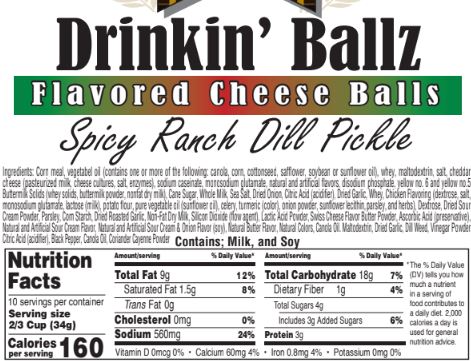 Drinkin' Ballz Spicy Ranch Dill Pickle