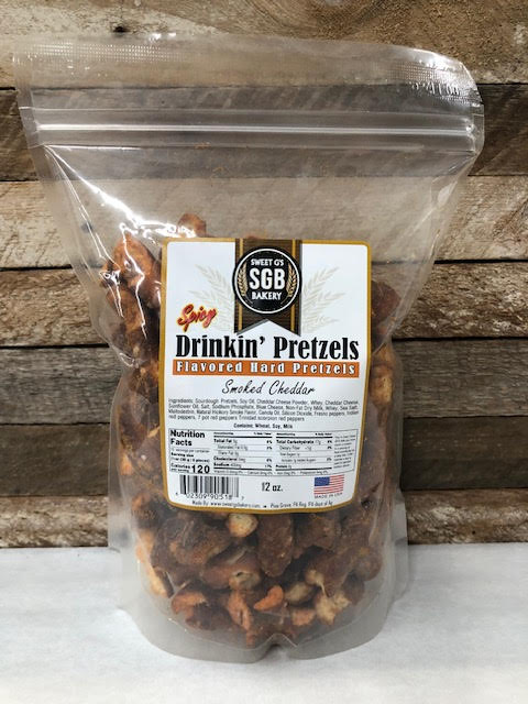 Flavored Hard Pretzels Spicy Smoked Cheddar