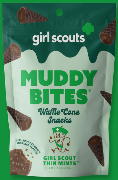 Muddy Bites Waffle Cone Snack Thin Mint