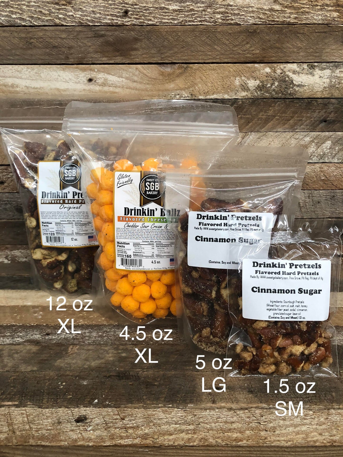 Wholesale - Flavored Hard Pretzels Assortment (60-5oz bags)