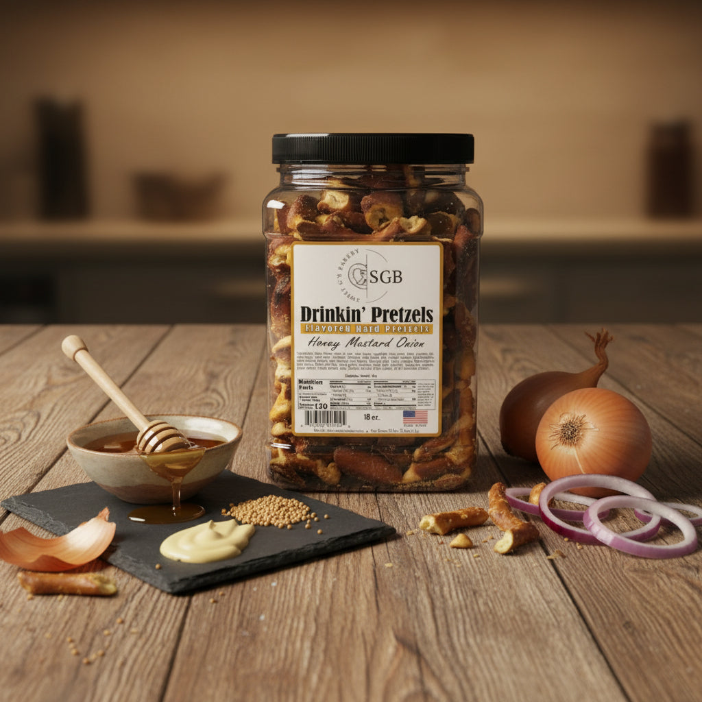 Drinkin' Pretzel - Honey Mustard & Onion – Sweet G's Bakery